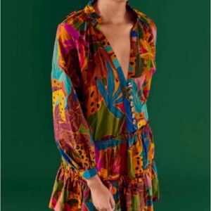 Farm Rio - Printed Leopard Mini Dress